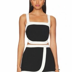 Amanda Uprichard Black and White top